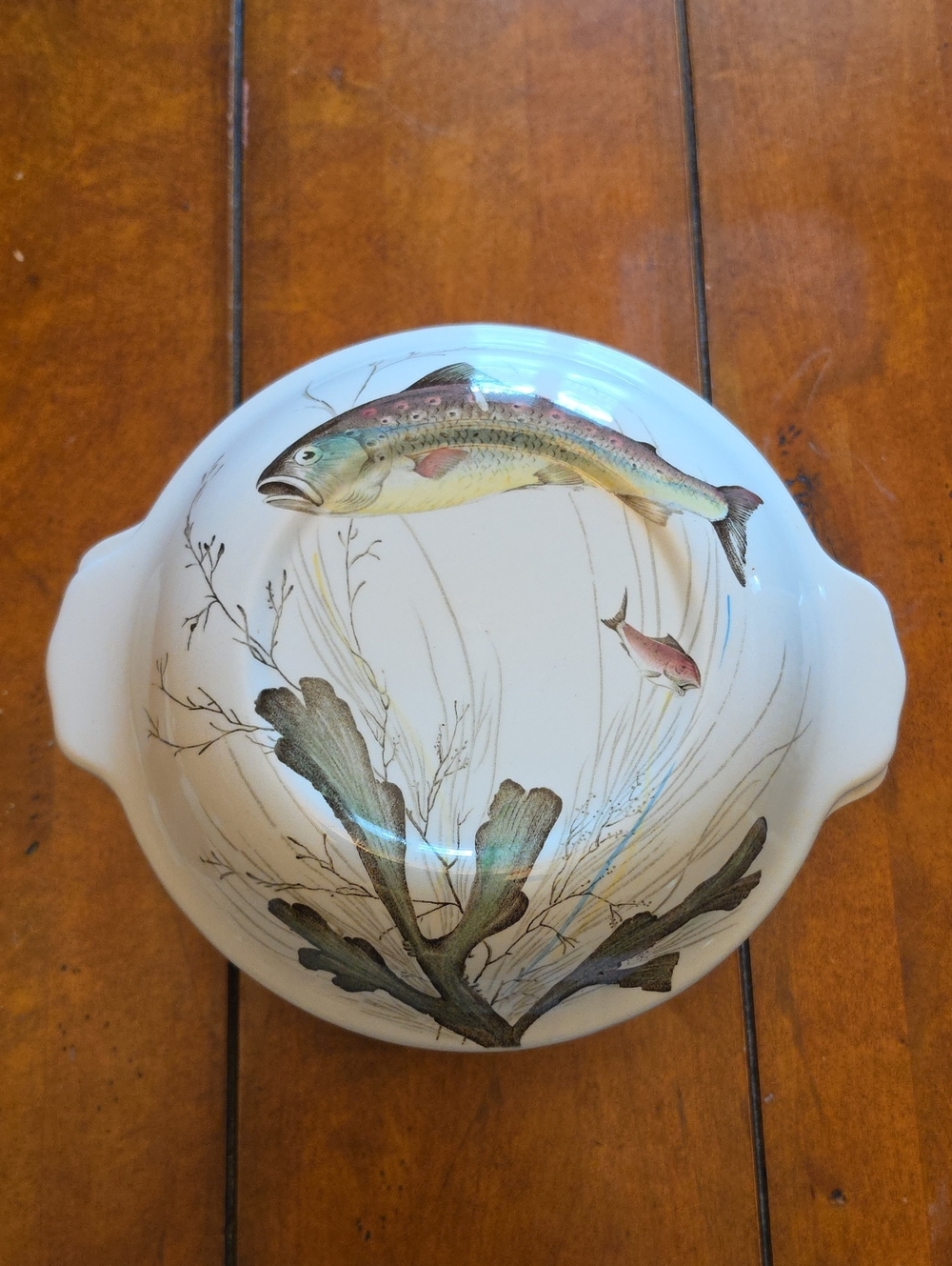 JOHNSON BROS | FISH PATTERN | CASSEROLE / VEGETABLE CERAMIC DISH